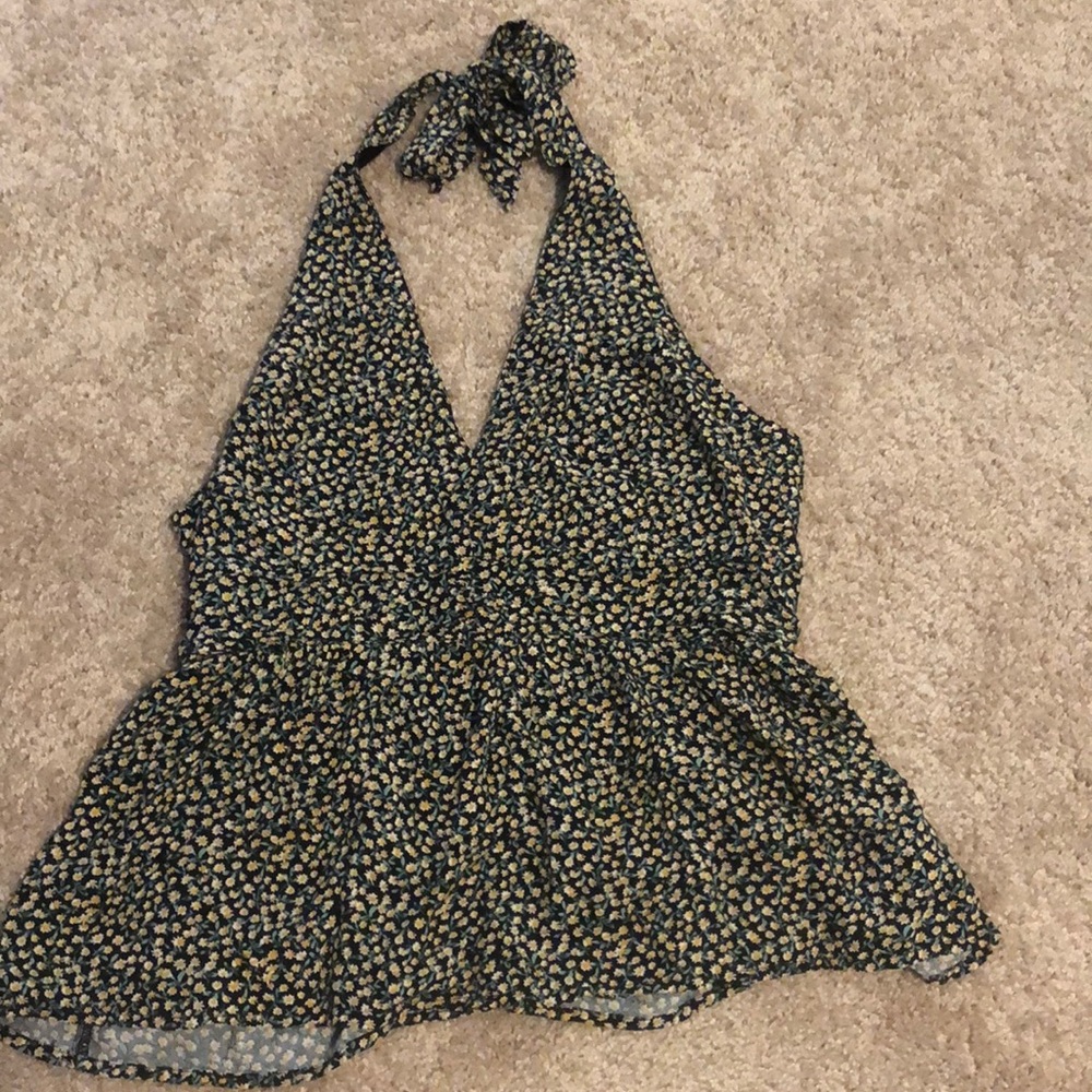 Floral halter top